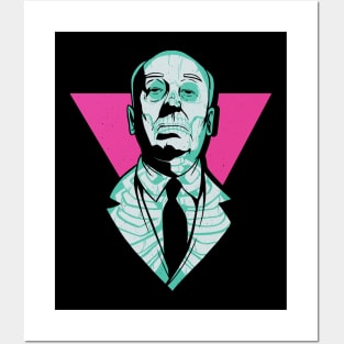 Hitchcock neon skull Posters and Art